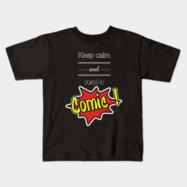 Read a comic Kids T-Shirt by beangrphx